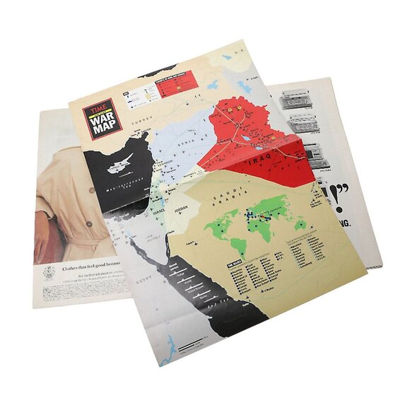 Vintage Time Magazine Gulf War 1991 Map Pullout Special Edition - Picture 4 of 6